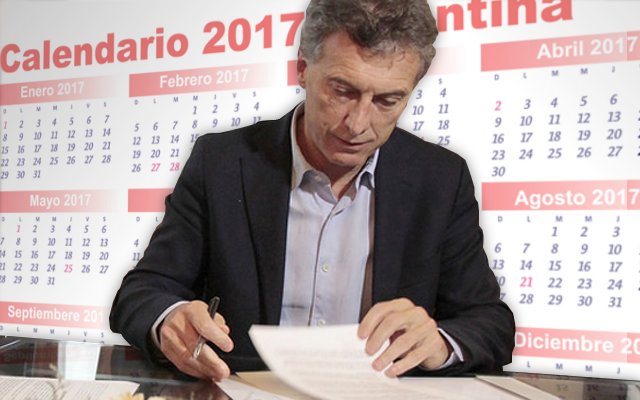 Presidente Macri firmando