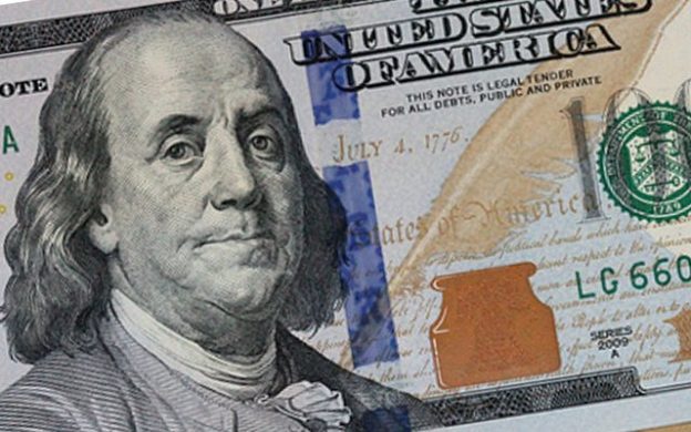 billete dólar de 100 - detalle