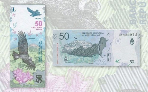 nuevo billete de $50 con la imagen del cóndor andino