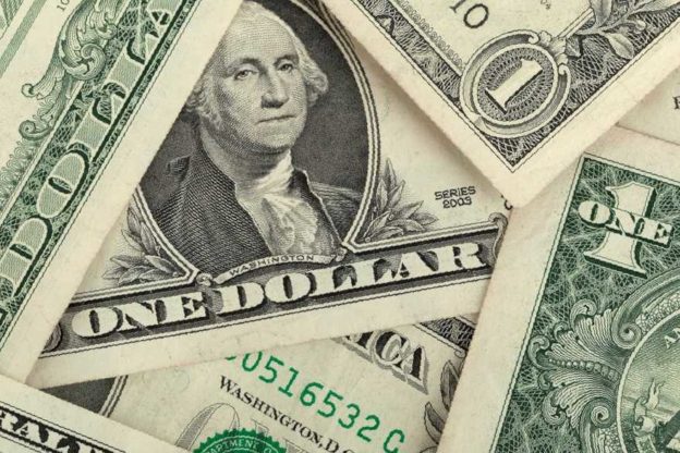 Billetes de un dólar -detalle-