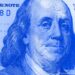 Detalle billete de dólar blue